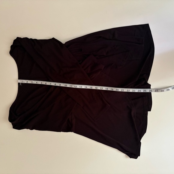 Torrid Elegant Wrap Style Black Blouse - Picture 4 of 8